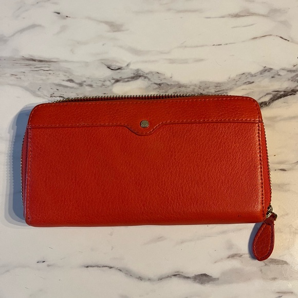 Danier Red Leather Wallet - Picture 7 of 8